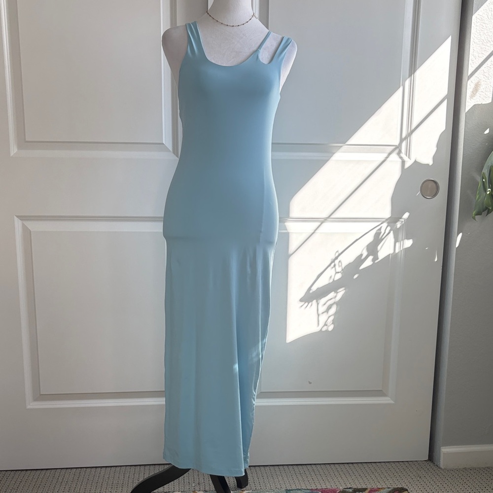 Bardot Light Blue Double-Strap Maxi Dress